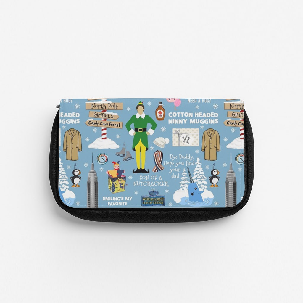 Blue Buddy The Elf Pattern Pencil Case
