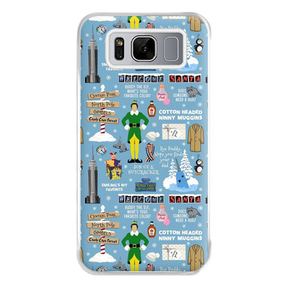 Blue Buddy The Elf Pattern Phone Case for Galaxy S8 Plus