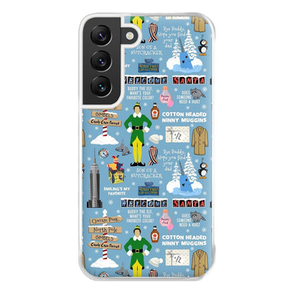 Blue Buddy The Elf Pattern Phone Case for Galaxy S22 Plus