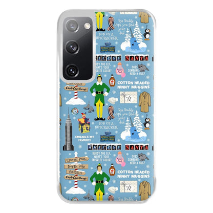 Blue Buddy The Elf Pattern Phone Case for Galaxy S20