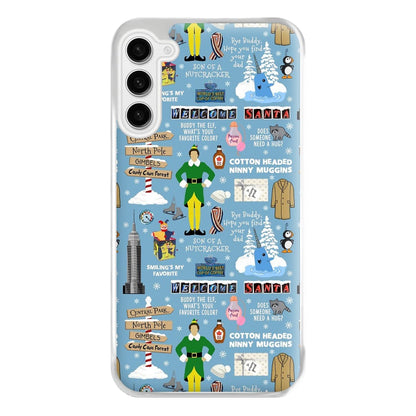 Blue Buddy The Elf Pattern Phone Case for Galaxy S23FE