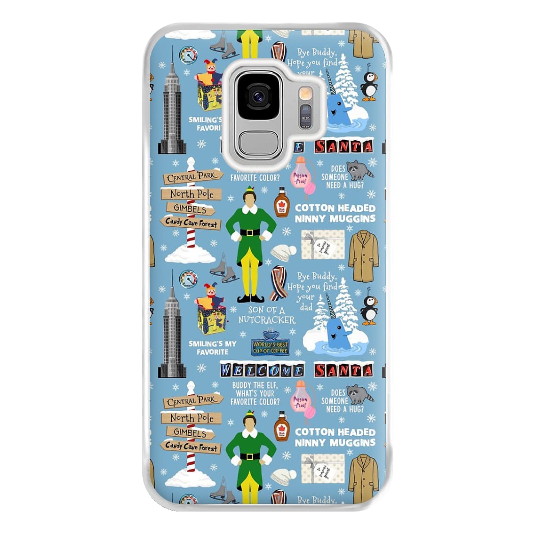 Blue Buddy The Elf Pattern Phone Case for Galaxy S9 Plus