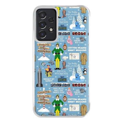 Blue Buddy The Elf Pattern Phone Case for Galaxy A52 / A52s