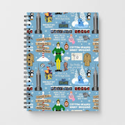 Blue Buddy The Elf Pattern Notebook 1