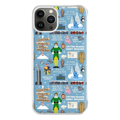 Blue Buddy The Elf Pattern Phone Case for iPhone 13