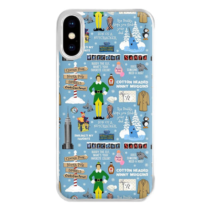 Blue Buddy The Elf Pattern Phone Case for iPhone XS Max