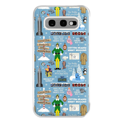 Blue Buddy The Elf Pattern Phone Case for Galaxy S10e