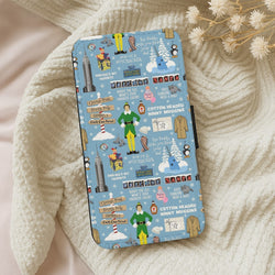 Blue Buddy The Elf Pattern Flip Wallet Phone Case