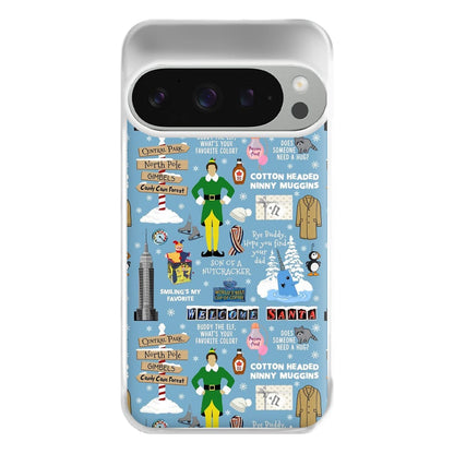 Blue Buddy The Elf Pattern Phone Case for Google Pixel 9 Pro XL