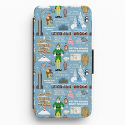 Blue Buddy The Elf Pattern Flip Wallet Phone Case