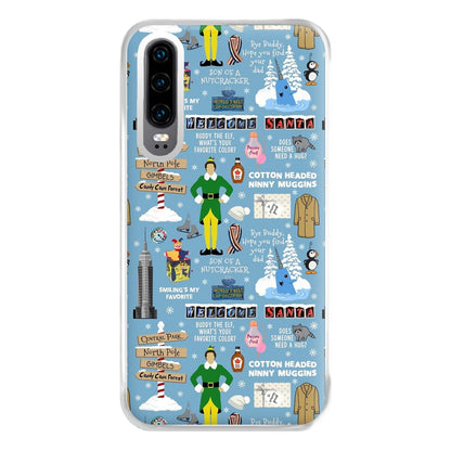 Blue Buddy The Elf Pattern Phone Case for Huawei P30