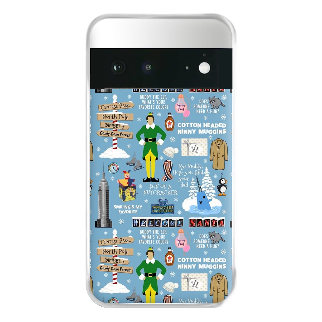 Blue Buddy The Elf Pattern Phone Case for Google Pixel 6a