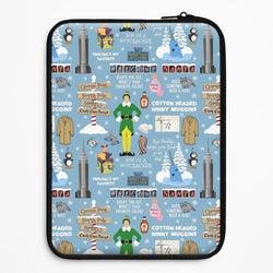 Blue Buddy The Elf Pattern Universal Laptop Sleeve