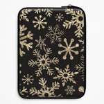 Gold Snowflake Pattern Universal Laptop Sleeve