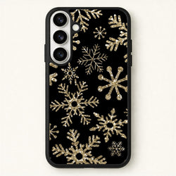 Gold Snowflake Pattern Phone Case for Galaxy S26