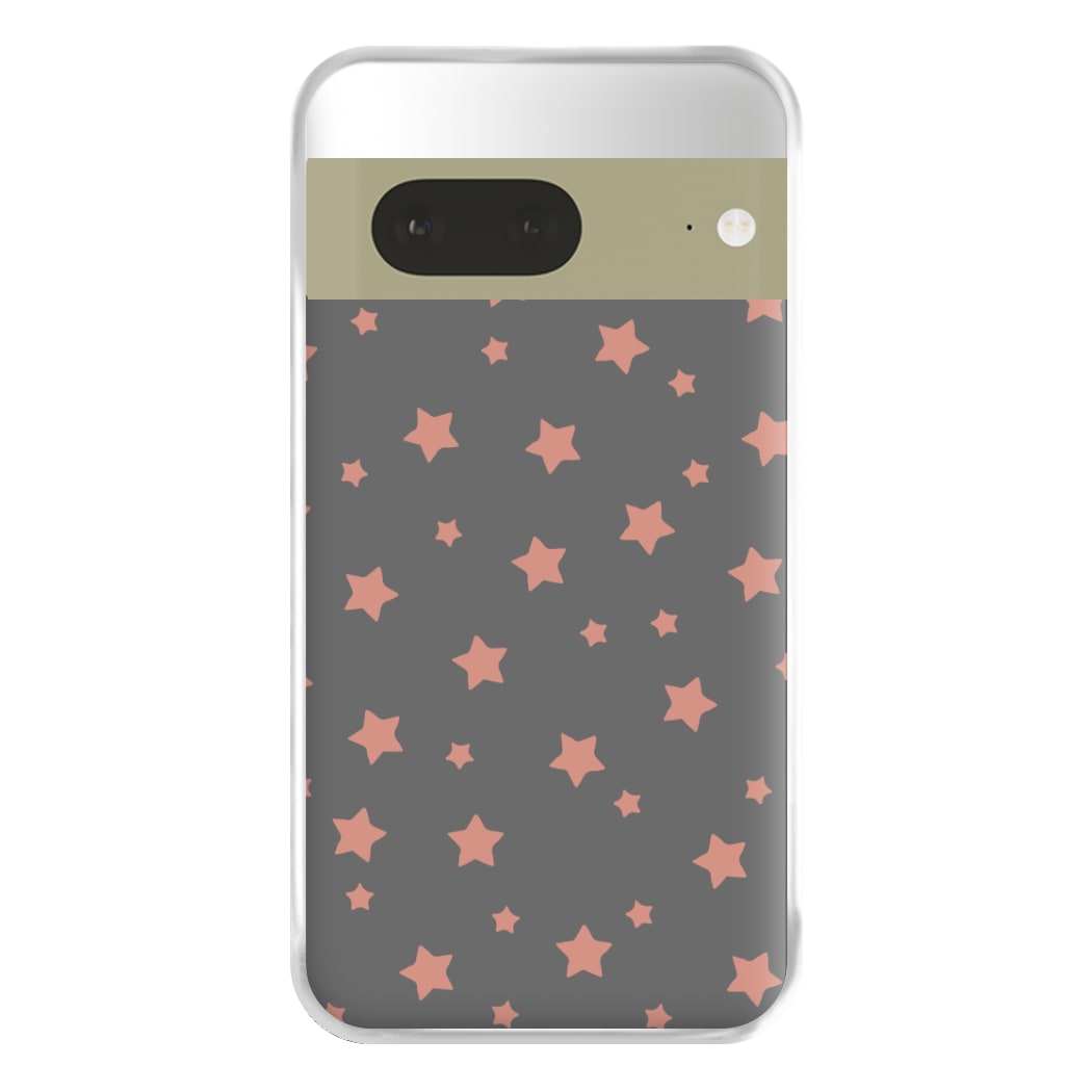 Rose Gold Star Pattern Phone Case for Google Pixel 7a