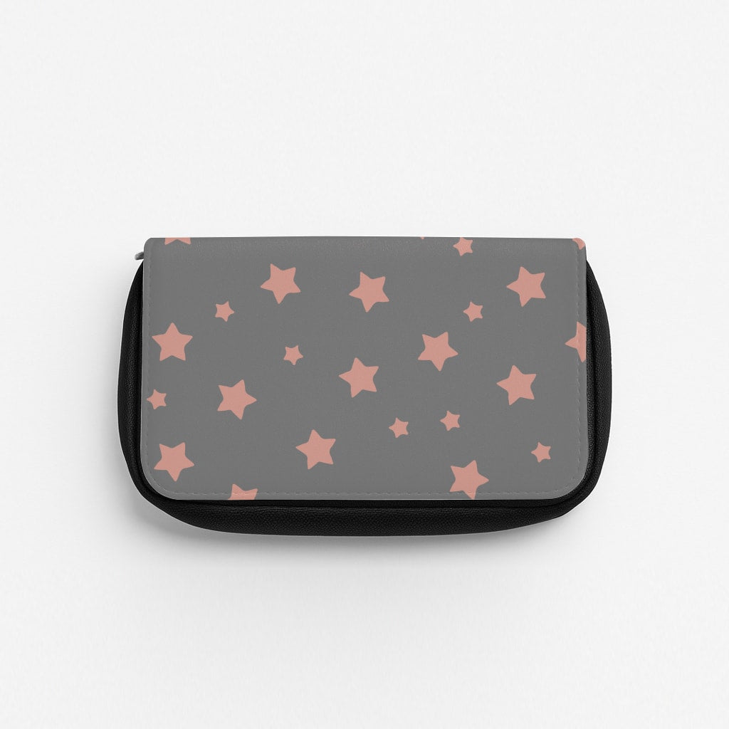 Rose Gold Star Pattern Pencil Case