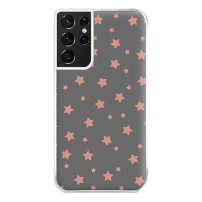 Rose Gold Star Pattern Phone Case for Galaxy S21 Ultra