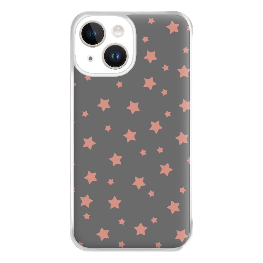 Rose Gold Star Pattern Phone Case for iPhone 14