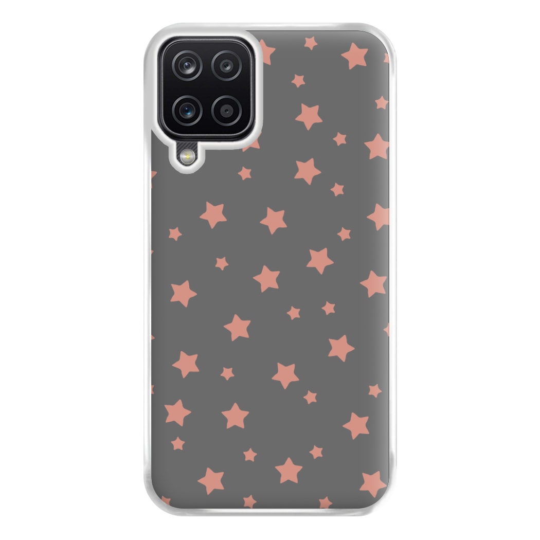 Rose Gold Star Pattern Phone Case for Galaxy A12