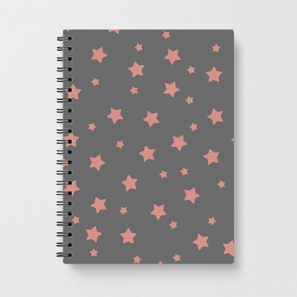 Rose Gold Star Pattern Notebook
