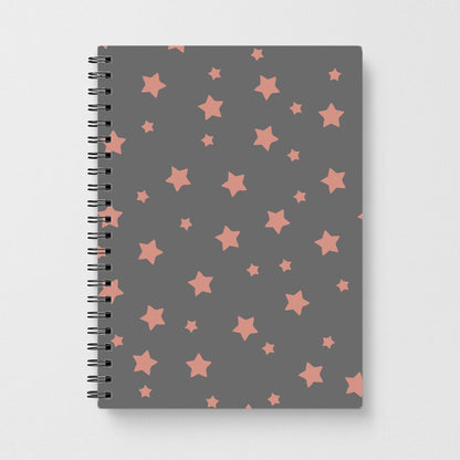 Rose Gold Star Pattern Notebook