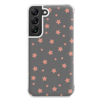 Rose Gold Star Pattern Phone Case for Galaxy S22 Plus