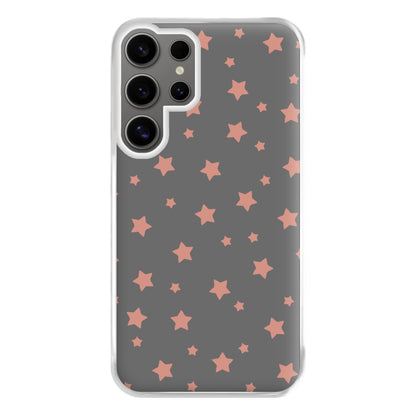 Rose Gold Star Pattern Phone Case for Galaxy S24 Ultra