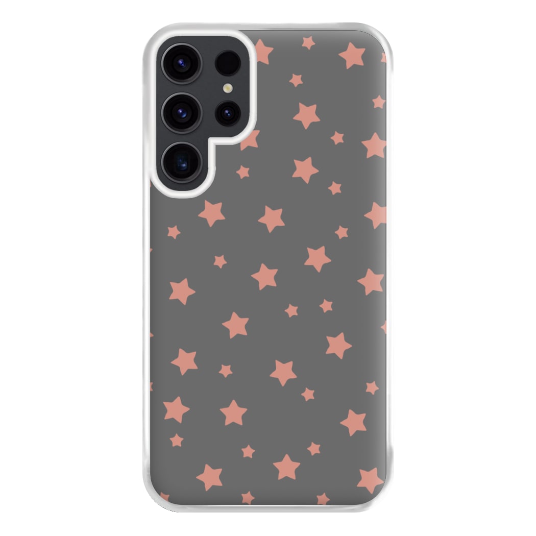 Rose Gold Star Pattern Phone Case for Galaxy S23 Ultra