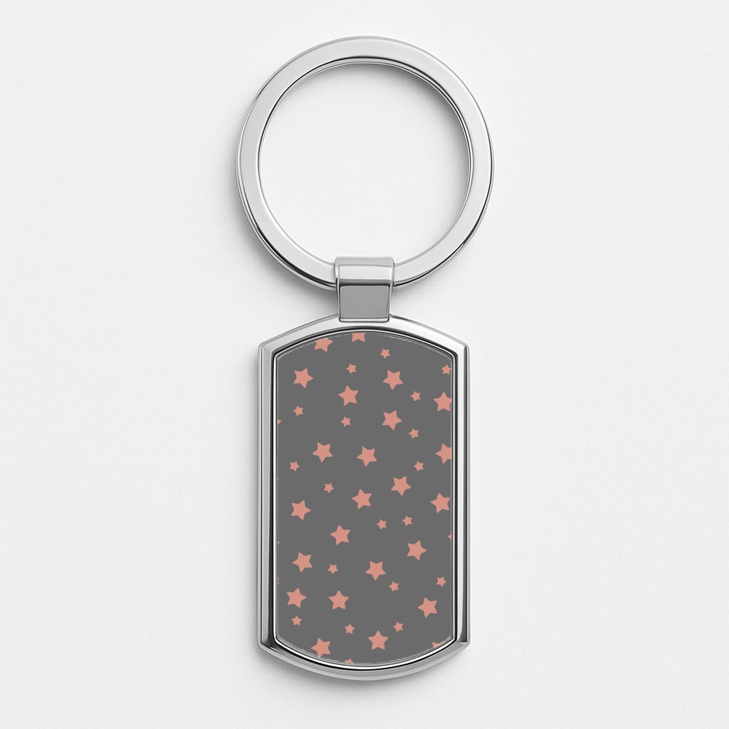 Rose Gold Star Pattern Luxury Keyring