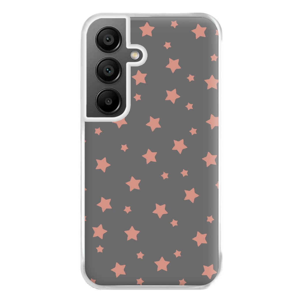 Rose Gold Star Pattern Phone Case for Galaxy A55