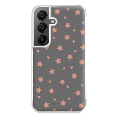 Rose Gold Star Pattern Phone Case for Galaxy A55