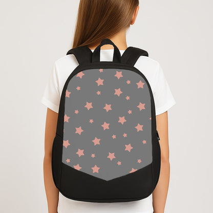 Rose Gold Star Pattern Large School Bag