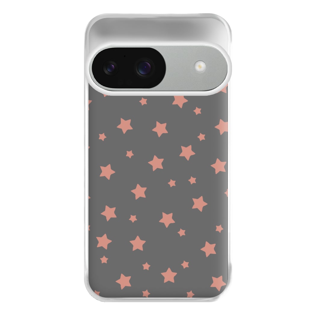 Rose Gold Star Pattern Phone Case for Google Pixel 9 / 9 Pro