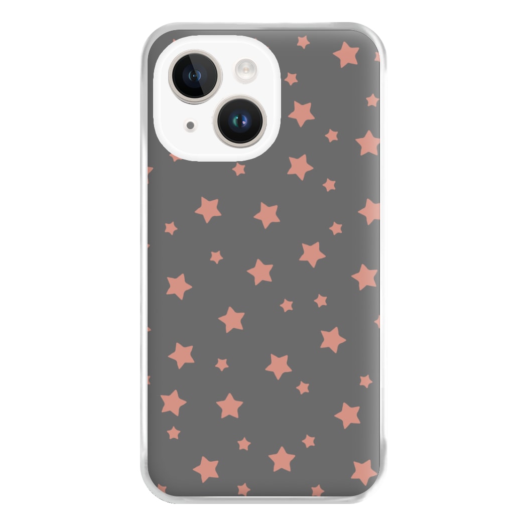 Rose Gold Star Pattern Phone Case for iPhone 14 Plus