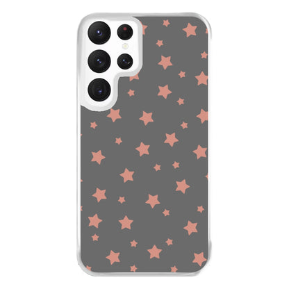 Rose Gold Star Pattern Phone Case for Galaxy S22 Ultra