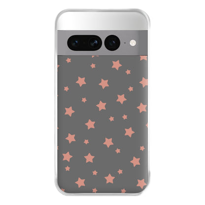 Rose Gold Star Pattern Phone Case for Google Pixel 7 Pro