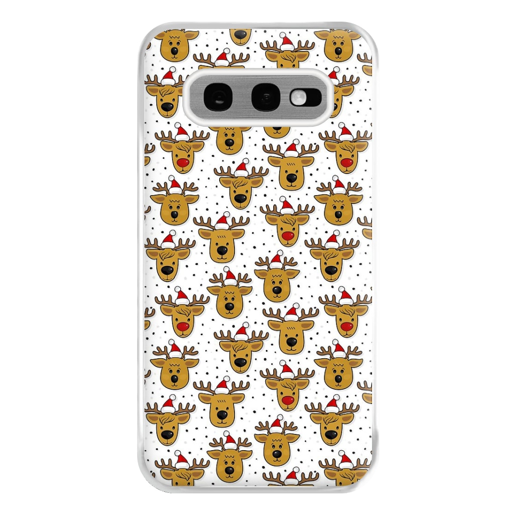 Reindeers In Santa Hats Pattern Phone Case for Galaxy S10e