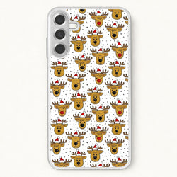 Reindeers In Santa Hats Pattern Phone Case for Galaxy A37