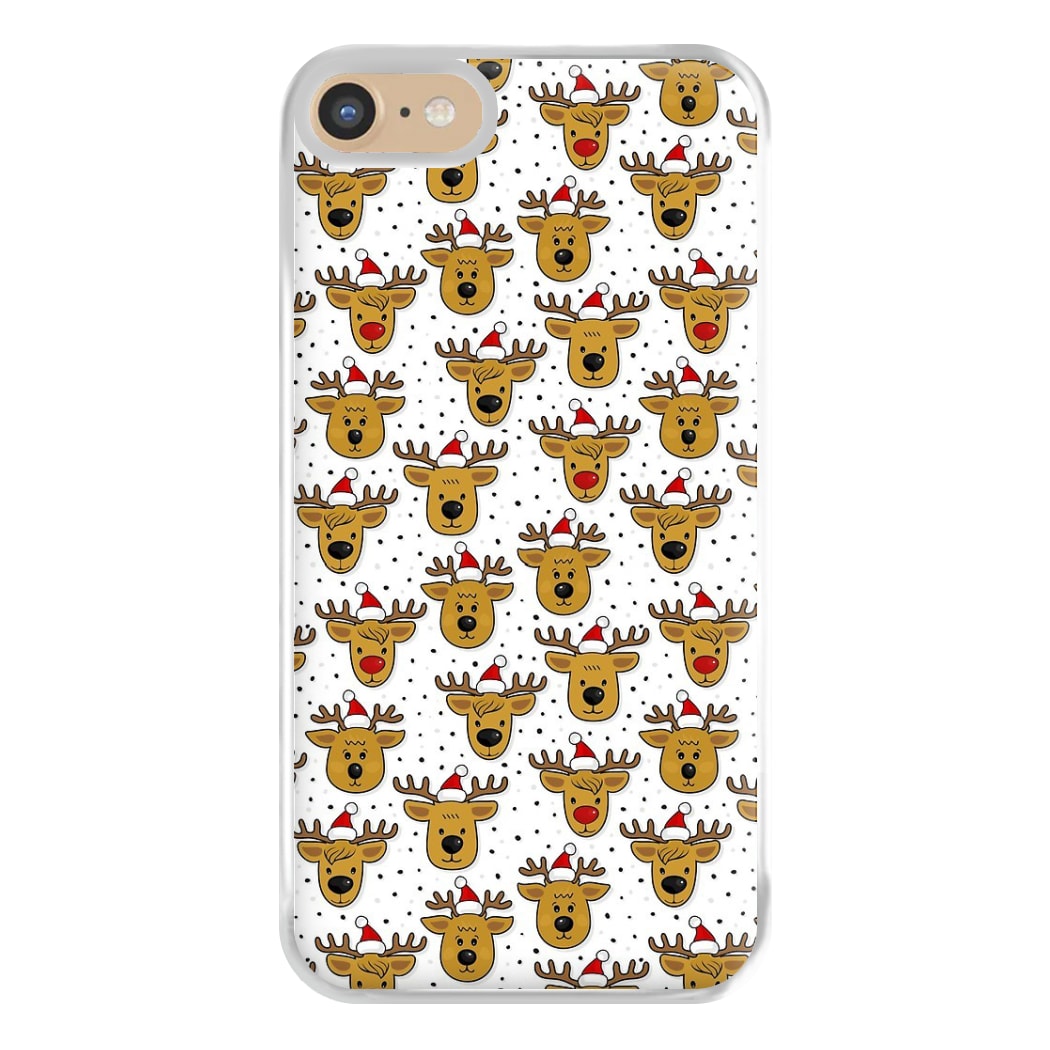 Reindeers In Santa Hats Pattern Phone Case for iPhone 6 / 7 / 8 / SE