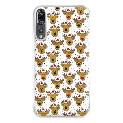 Reindeers In Santa Hats Pattern Phone Case for Huawei P20 Pro