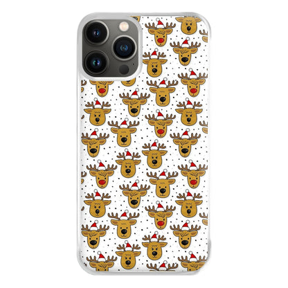 Reindeers In Santa Hats Pattern Phone Case for iPhone 11 Pro Max