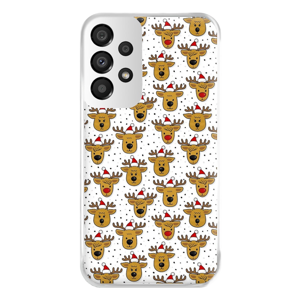 Reindeers In Santa Hats Pattern Phone Case for Galaxy A33