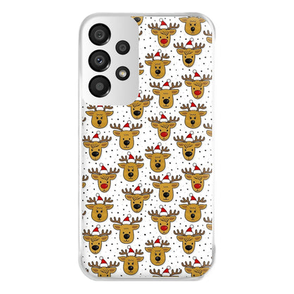 Reindeers In Santa Hats Pattern Phone Case for Galaxy A33