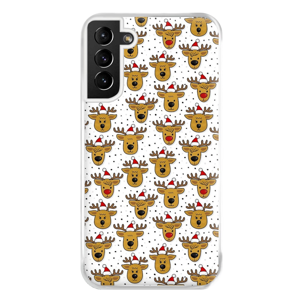 Reindeers In Santa Hats Pattern Phone Case for Galaxy S21 Plus