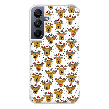 Reindeers In Santa Hats Pattern Phone Case for Galaxy A16