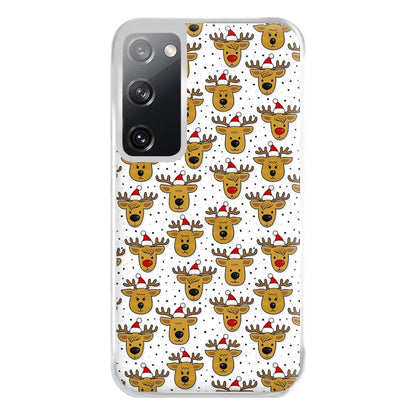 Reindeers In Santa Hats Pattern Phone Case for Galaxy S20