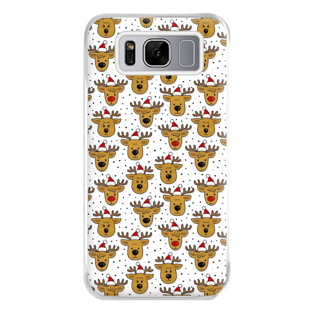 Reindeers In Santa Hats Pattern Phone Case for Galaxy S8 Plus