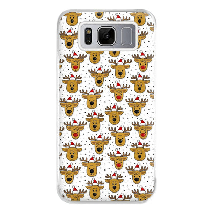 Reindeers In Santa Hats Pattern Phone Case for Galaxy S8 Plus