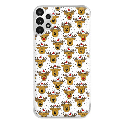 Reindeers In Santa Hats Pattern Phone Case for Galaxy A13